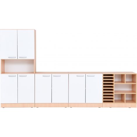 Set mobilier, corpuri cu usi si cu rafturi pentru gradinita Grande 63 - poza 1
