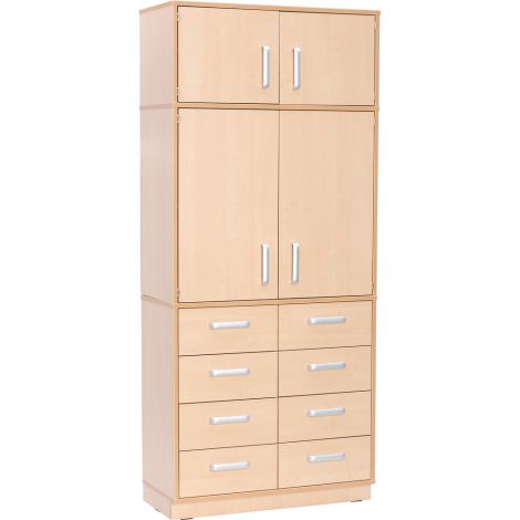 Set mobilier cu 8 sertare si 4 usi, pentru gradinita, scoala, Set 13 Flexi - poza 1