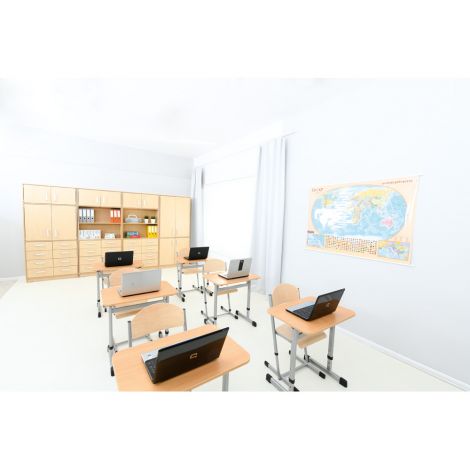 Set mobilier cu 8 sertare si 4 usi, pentru gradinita, scoala, Set 13 Flexi - poza 2