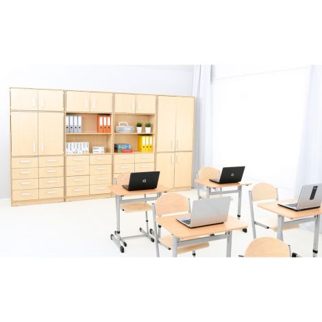 Set mobilier cu 8 sertare si 4 usi, pentru gradinita, scoala, Set 13 Flexi - poza 4