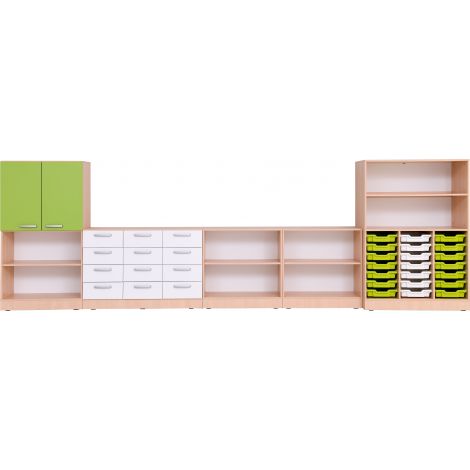 Set mobilier cu sertare si containere pentru gradinita Grande 65 - poza 1