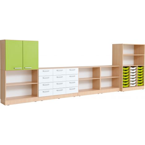 Set mobilier cu sertare si containere pentru gradinita Grande 65 - poza 2