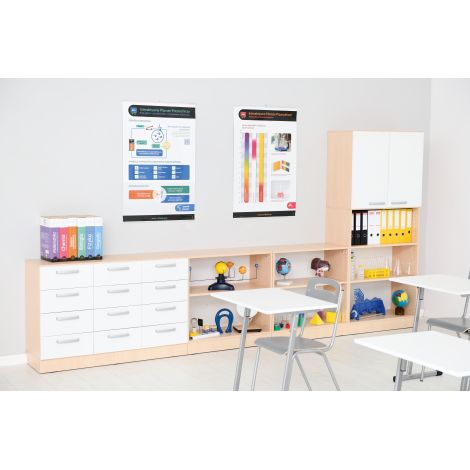 Set mobilier cu sertare si rafturi pentru gradinita Grande 62 - poza 5