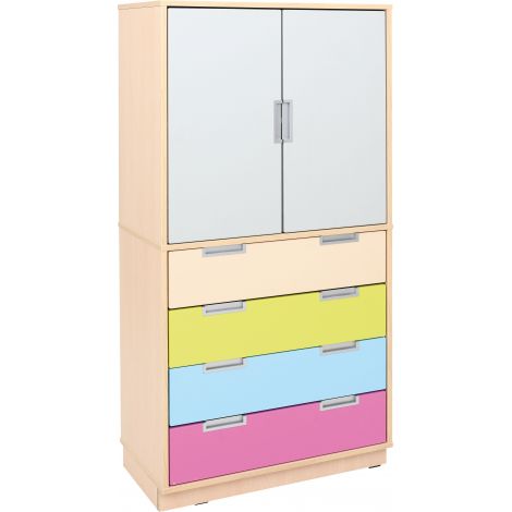 Set mobilier gradinita Quadro 102 artar cu alb - poza 1