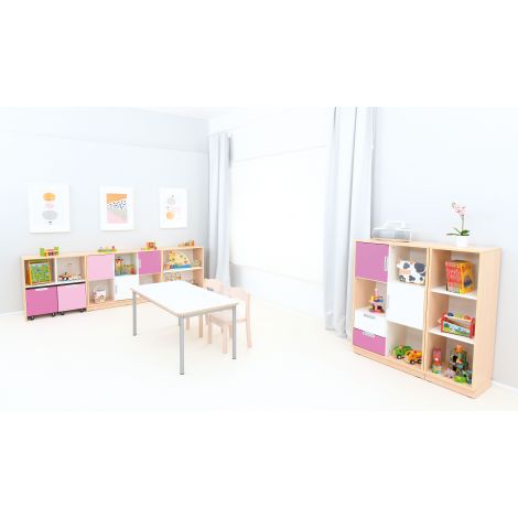 Set mobilier gradinita Quadro 87 artar cu alb - poza 4