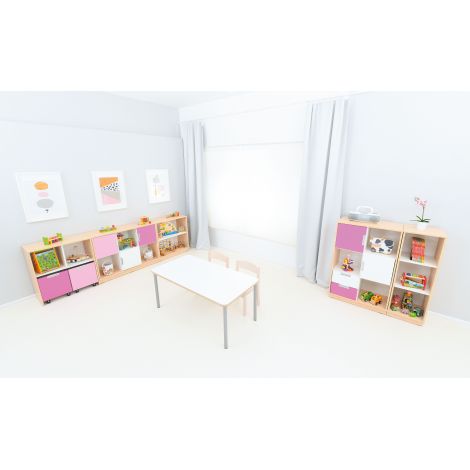 Set mobilier gradinita Quadro 87 artar cu alb - poza 5