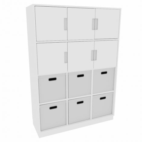 Set mobilier gradinita Quadro 94 alb - poza 1