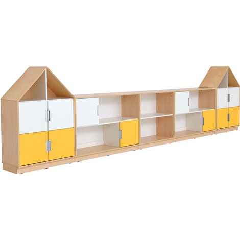 Set mobilier pentru gradinita Quadro 186, usi cu deschidere la 90 grade, artar - poza 1