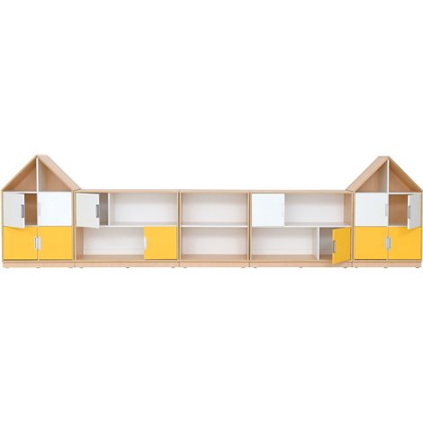 Set mobilier pentru gradinita Quadro 186, usi cu deschidere la 90 grade, artar - poza 3