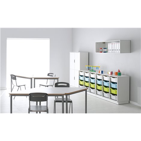 Set mobilier Quadro 152, cu 12 containere culisante, alb, gradinita si scoala - poza 4
