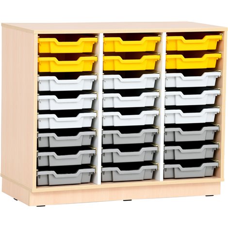 Set mobilier Quadro 158, cu 20 containere mici culisante, artar, gradinita si scoala