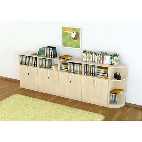 Set mobilier scolar pentru depozitare si expunere materiale didactice, expo 1 culoare fag - poza 2