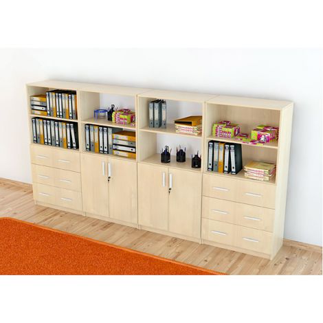 Set mobilier scolar pentru depozitare si expunere materiale didactice, expo 4 culoare fag - poza 2