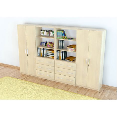 Set mobilier scolar pentru depozitare si expunere materiale didactice, expo 5 culoare fag - poza 2