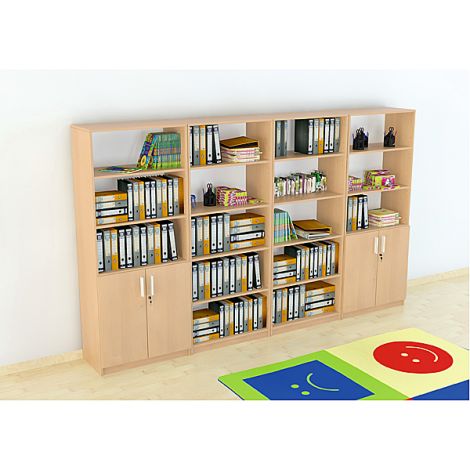 Set mobilier scolar pentru depozitare si expunere materiale didactice, expo 7 culoare fag - poza 1