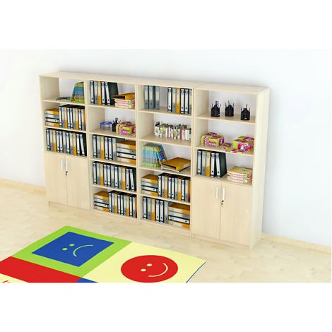 Set mobilier scolar pentru depozitare si expunere materiale didactice, expo 7 culoare fag - poza 2