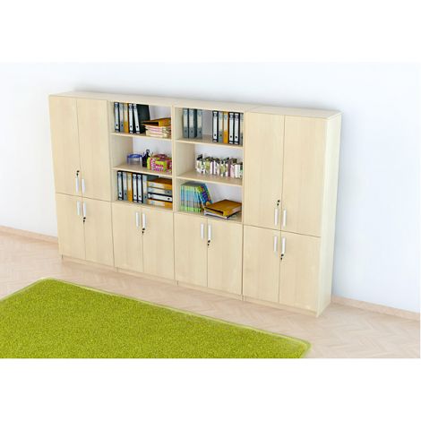 Set mobilier scolar pentru depozitare si expunere materiale didactice, expo 8 culoare fag - poza 2