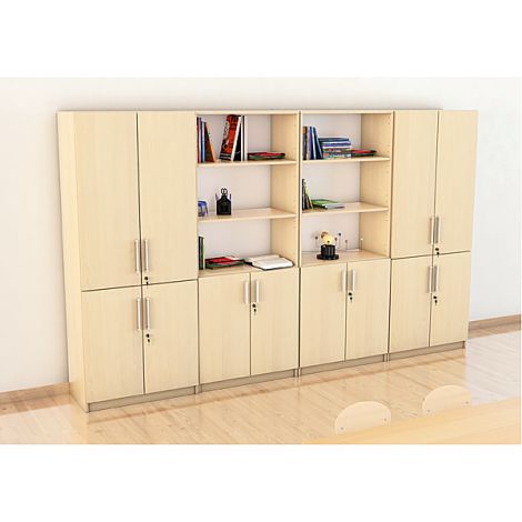 Set mobilier scolar pentru depozitare si expunere materiale didactice, expo 8 culoare mesteacan - poza 2