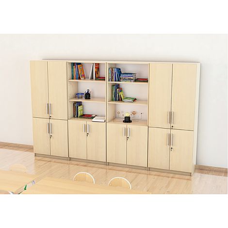 Set mobilier scolar pentru depozitare si expunere materiale didactice, expo 8 culoare mesteacan - poza 3