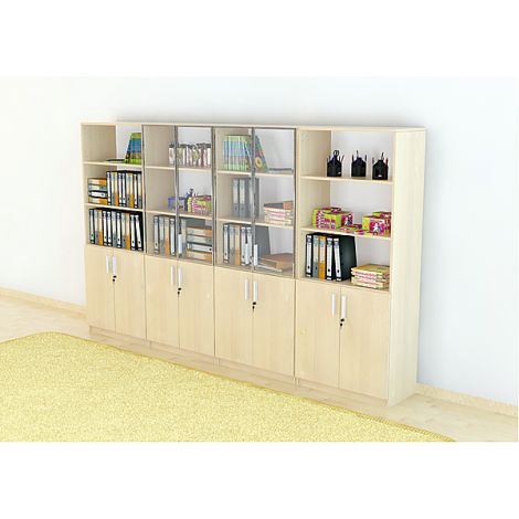 Set mobilier scolar pentru depozitare si expunere materiale didactice, expo 9 culoare fag - poza 2