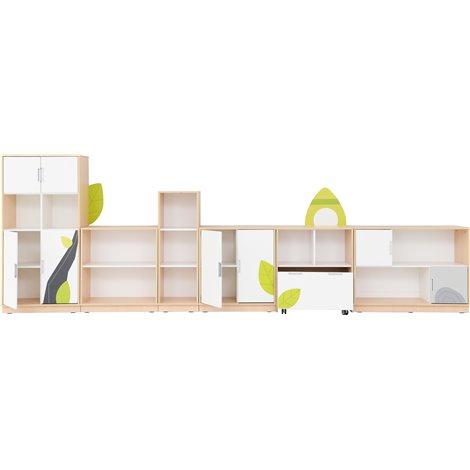 Set mobilier tematic pentru gradinita Flora, usi cu deschidere la 90 grade, inchidere silentioasa - poza 3