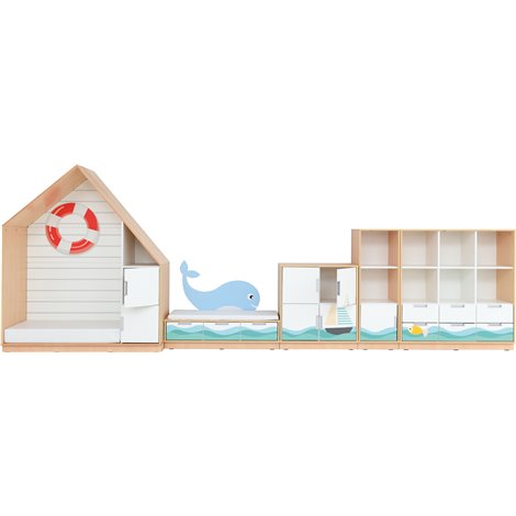 Set mobilier tematic pentru gradinita Marea, usi cu deschidere la 90 grade, inchidere silentioasa - poza 3