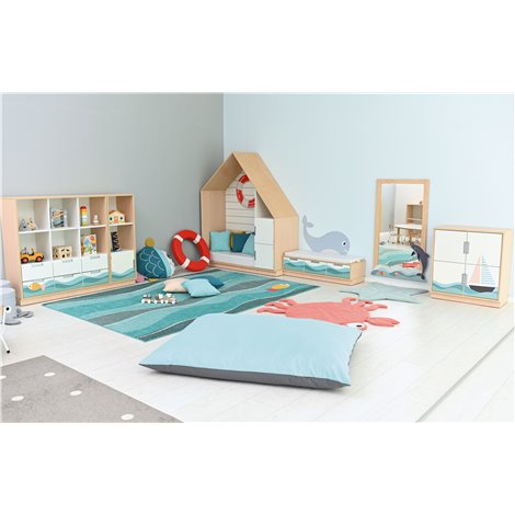 Set mobilier tematic pentru gradinita Marea, usi cu deschidere la 90 grade, inchidere silentioasa - poza 4