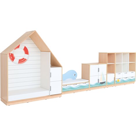 Set mobilier tematic pentru gradinita Marea, usi cu deschidere la 90 grade, inchidere silentioasa - poza 5