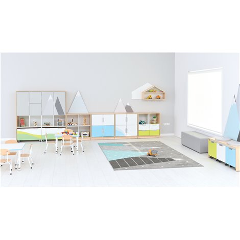 Set mobilier tematic pentru gradinita Muntii, usi cu deschidere la 90 grade, inchidere silentioasa - poza 2