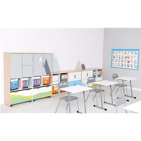 Set mobilier tematic pentru gradinita Muntii, usi cu deschidere la 90 grade, inchidere silentioasa - poza 3