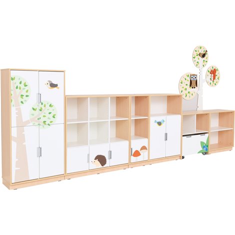Set mobilier tematic pentru gradinita Padurea, usi cu deschidere la 90 grade, inchidere silentioasa - poza 1
