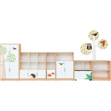 Set mobilier tematic pentru gradinita Padurea, usi cu deschidere la 90 grade, inchidere silentioasa - poza 2