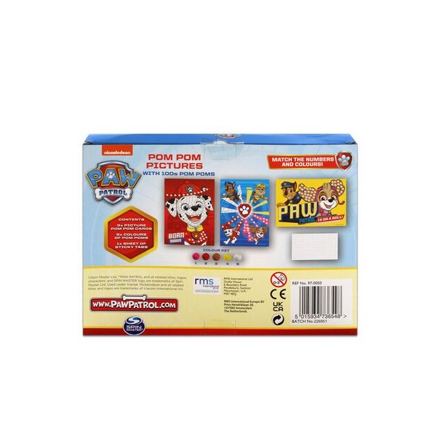 Set mozaic Paw Patrol cu Pompoane colorate - poza 3