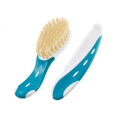 Set Nuk perie par natural si piepten Bleu - poza 1