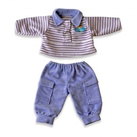 Set pantaloni si bluza polo pentru papusi 21 cm