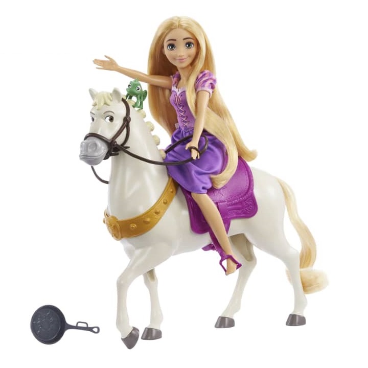 Set papusa Disney Princess Rapunzel si calul Maximus - poza 1