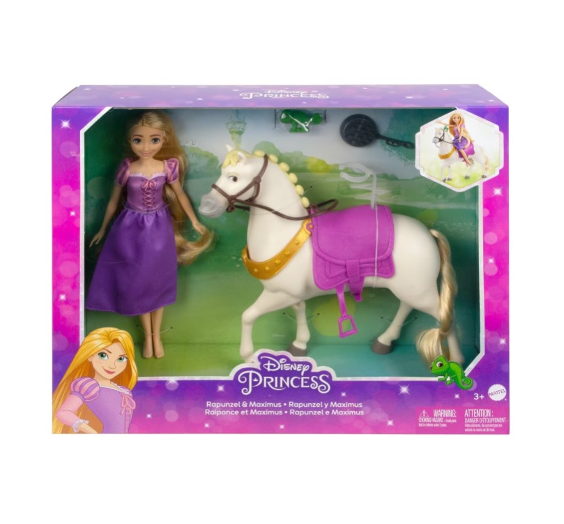 Set papusa Disney Princess Rapunzel si calul Maximus - poza 4