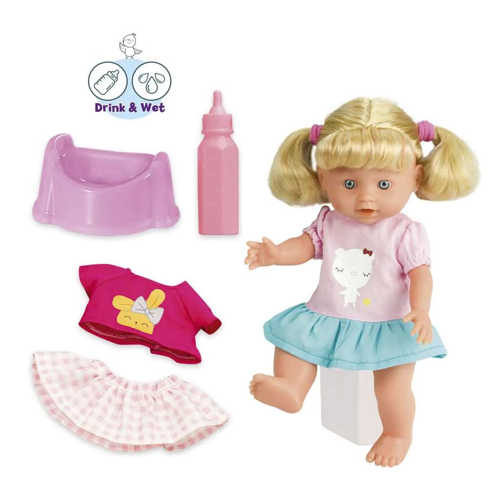 Set papusa fetita cu biberon si olita Le Petit Bebe - poza 1