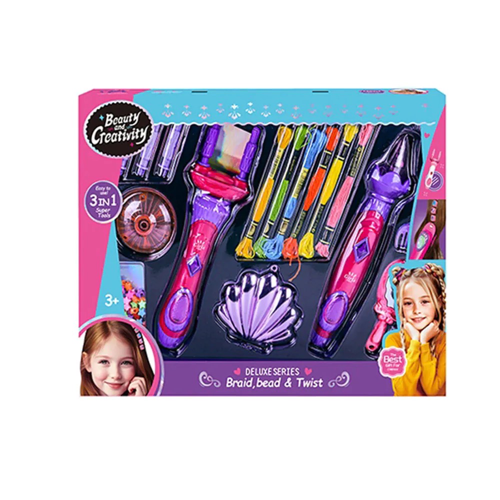 Set pentru impletit parul Ocie Braid, bead and twist - poza 1