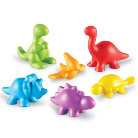 Set pentru sortat si numarat - dinozauri jucausi (72 piese) - poza 1