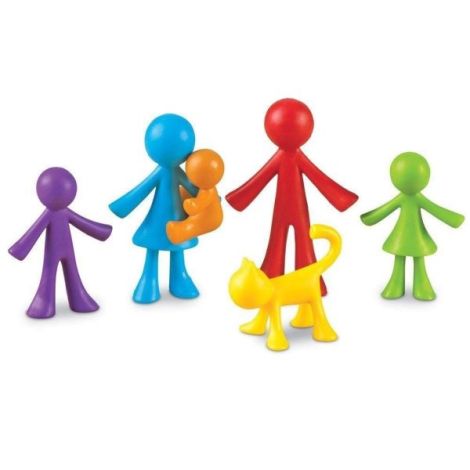 Set pentru sortat si numarat - familia mea (72 piese) - poza 1