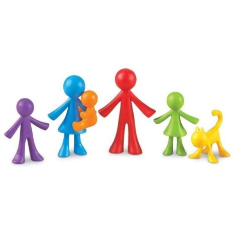 Set pentru sortat si numarat - familia mea (72 piese) - poza 2