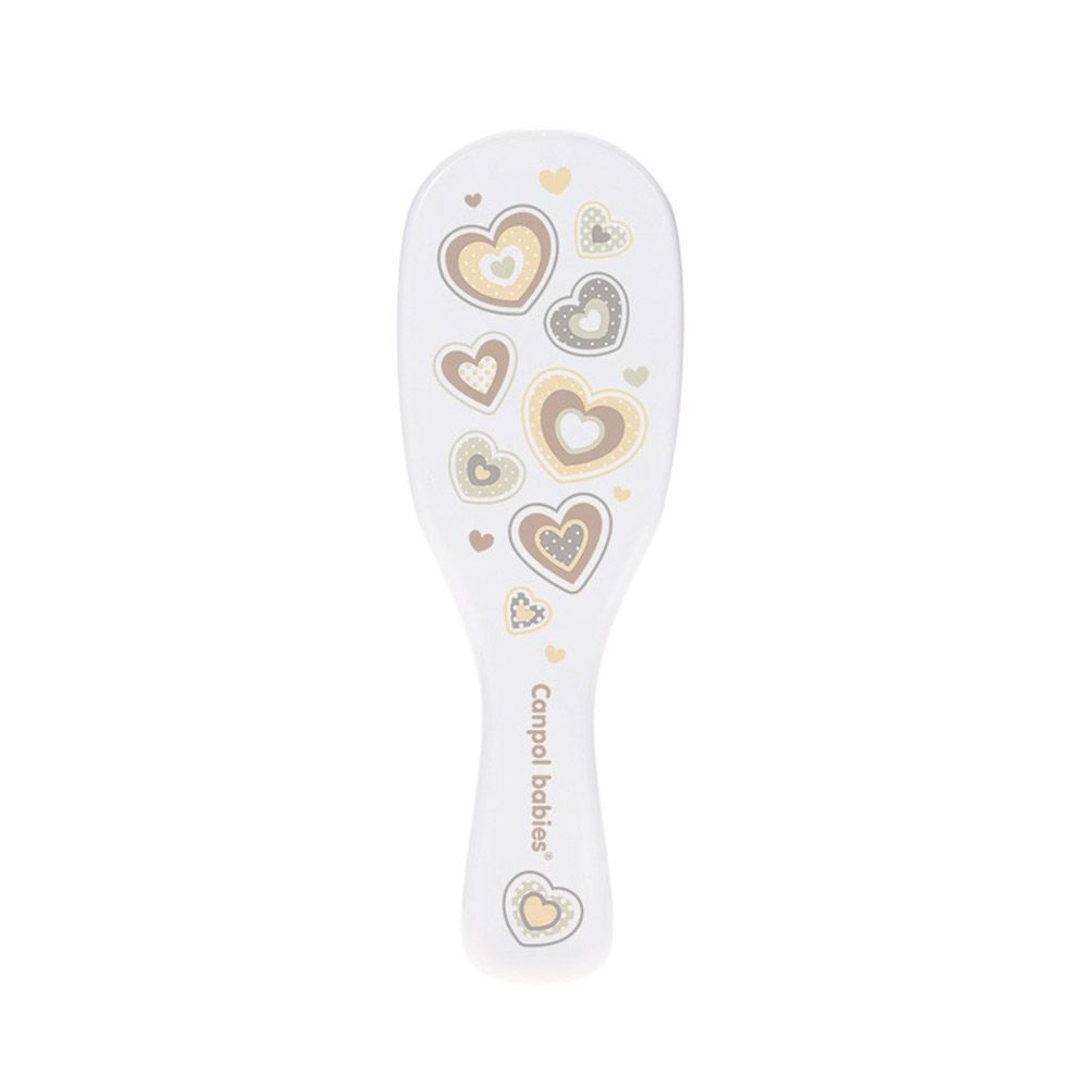 Set perie de par si pieptene Canpol white - poza 1