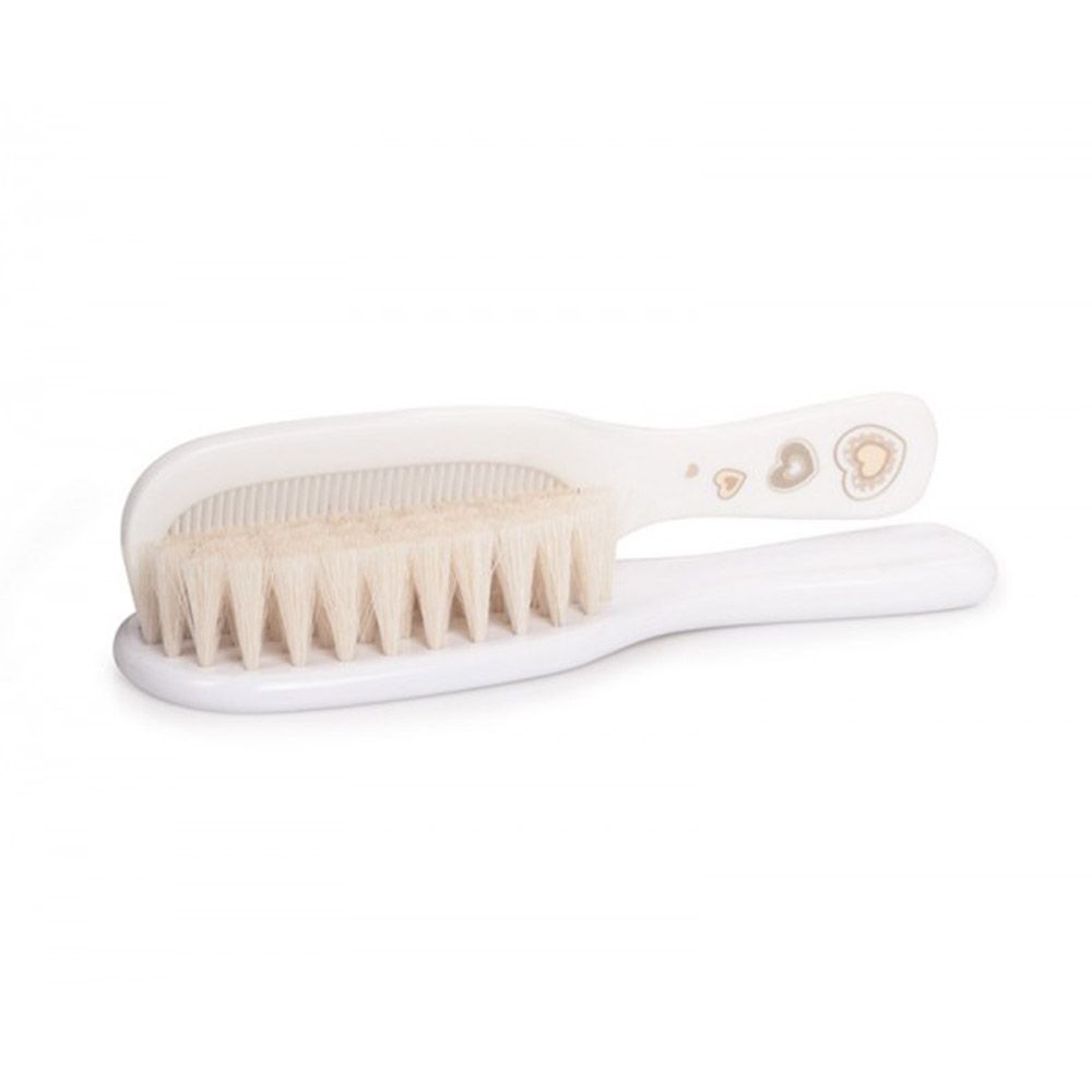 Set perie de par si pieptene Canpol white - poza 2