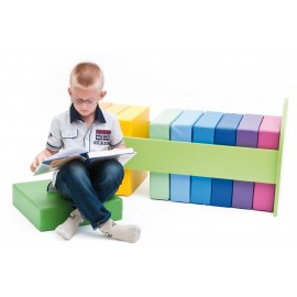 Set perne patrate spuma Curcubeu - Novum - poza 2