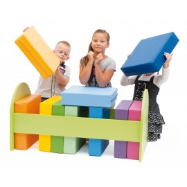 Set perne patrate spuma Curcubeu - Novum - poza 3
