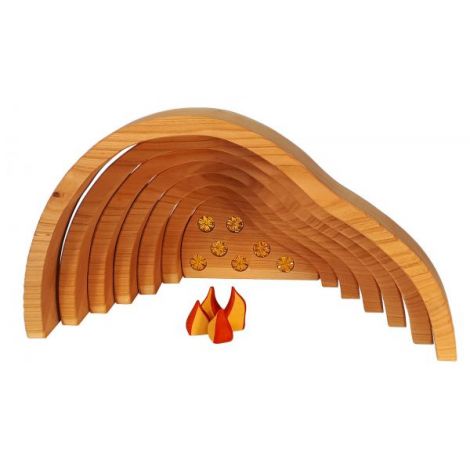Set Pestera Dragonului, 11 piese din lemn, Bauspiel - poza 1