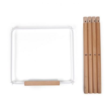 Set picioare cu suport pentru scaun de masa Childhome Evolu Natural Alb - poza 1