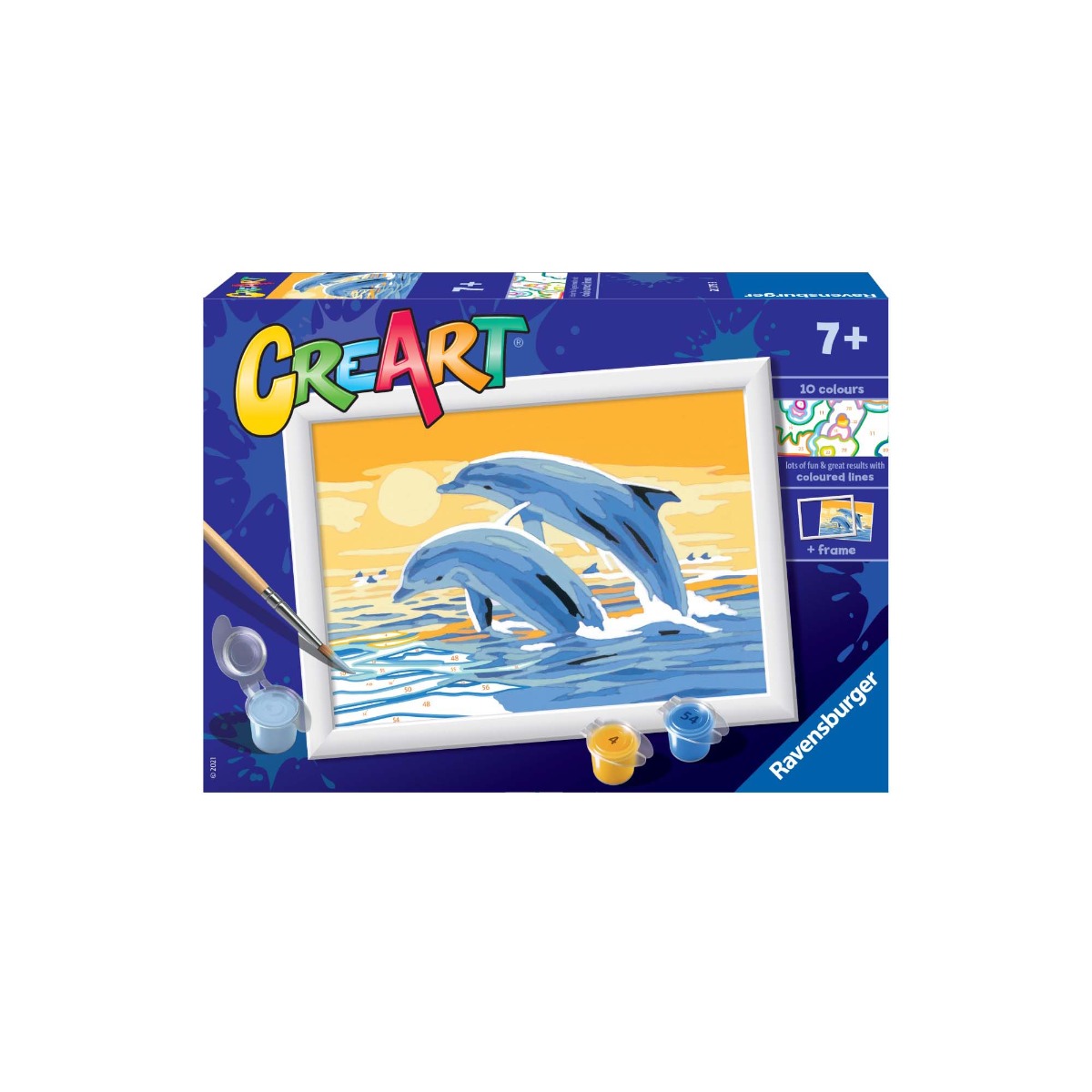Set pictura pe numere Ravensburger CreArt Delfini - poza 1