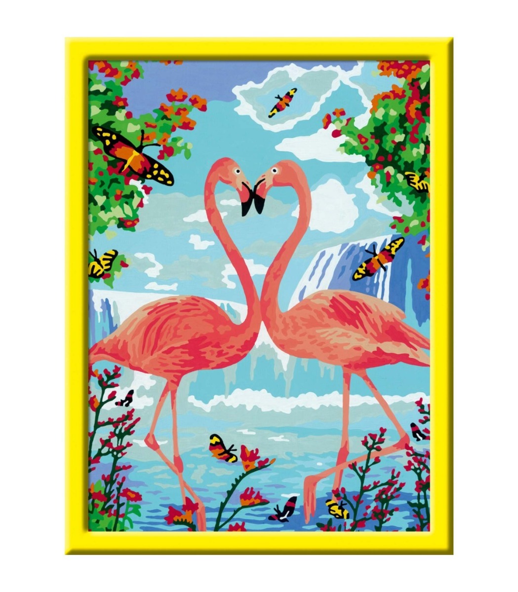 Set pictura pe numere Ravensburger CreArt Flamingo 24x30 cm - poza 2